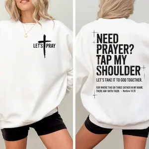 Need Prayer Tap My Shoulder Shirt 2 Sided, Bible Verse T Shirt, Christian Gift For Men Women, Praying Tee, Pastor Hoodie, Religion Gift For Christmas, Unisex Regular Fit Crewneck Tee, Classic Streetwear