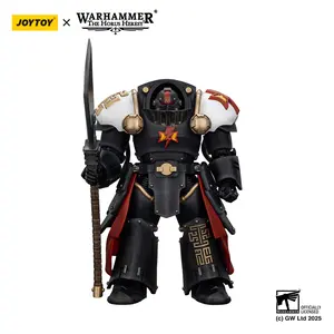 JOYTOY 1/18 Scale White Scars Ebon Keshig Terminator Action Figure, Horus Heresy Terminator Squad Collectible Toy with Power Glaive & Storm Bolter, JT02953