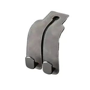 Car Seat Back Storage Hook, PU Leather Hidden Headrest Hook for Backseat, Multipurpose Durable Car Interior Organizer Holder