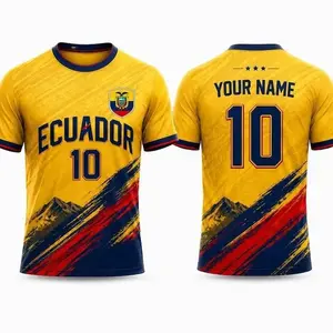 [Custom Name & Number] Personalized Ecuador Soccer Jersey, Custom Ecuador Football Shirt with Name & Number, Ecuador Fan Apparel for Men Women Youth, Ecuadorian Pride Soccer Tee, Match Day Supporter Jersey, Football Fan Gift