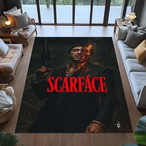 Scarface Rug, Movie Rug, Tony Montana Rug, Gangster Rug, Classic Film Rug, Statement Rug, Cool Rug, Living Room Carpet,Mafia Rug
