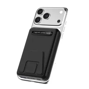 Podoru Magsafe Magnetic Power Bank - 10000mAh Foldable Wireless Charger with USB-C Cable, 22.5W PD Fast Charging Multi-Port Portable Charging Equipment, Silicone Protection Accessories for iPhone 17/16/15/14/13/12 Series Smartphones