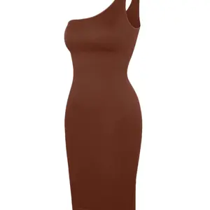 One Strap Seamless Sexy Dress for Women - Casual and Perfect for Summer - Womenswear red dress