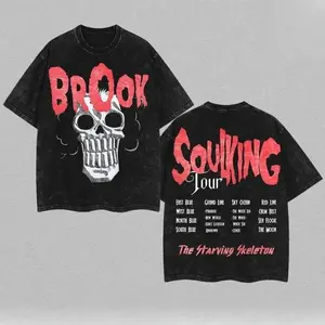 valentine shirts "SoulKing Tour" Washed Oversized Tee – Double-Sided Print One Piieceee Shirt