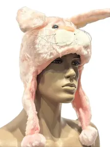 Animal rabbit pink hat winter hat Animal rabbit pink hat winter hat
