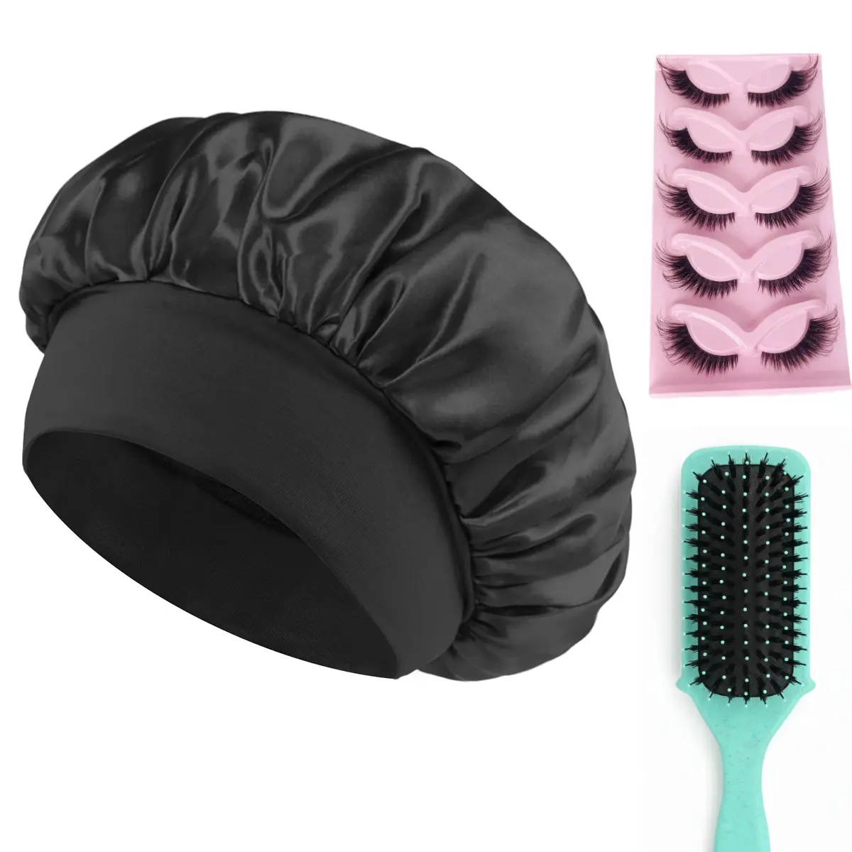 Curl-Defining Bounce Brush + 3D Lashes + Bonnet