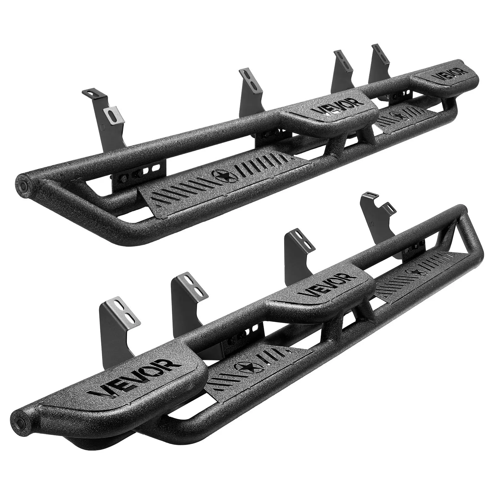 VEVOR Truck Running Boards, 6 in Black Carbon Steel Nerf Bars, 550 lbs Load Capacity, Wide Non-Slip Hollow Surface, Rustproof Coating Side Steps for 2024-2025 Toyota Tacoma Double Cab, Off-Road Truck & Car Accessories, Tools And Gadgets