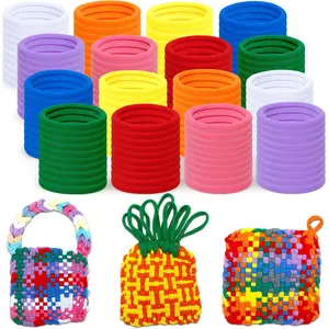 180 count Rainbow Potholder Loom Kit,Elastic Loops Potholder Maker Weaving Loom Craft Supplies for Beginners Adults DIY Arts  Gifts