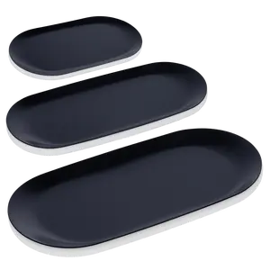 Black Organizer Tray Set (3 Pieces)
