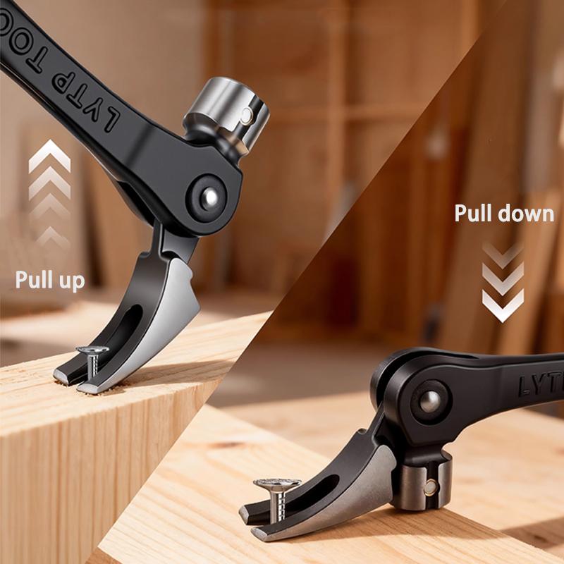 2-in-1 Magic Claw Hammer Magnetic Head & Indexing Rip Claw 16oz Forged Steel for Framing Demolition Woodworking Hard Material High Temperature Forging Easy Nail Removal framing  hammer cabo  contra  impacto