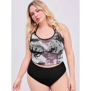 Cider Shaping Halter Bracelet Full Coverage Bikini Swimsuit & Abstract Cover Up Top Curve & Plus SwimWeek