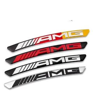 4pcs Aluminum Car Wheel Hub Badge Tire Rim Sticker Decor Accessorie For Mercedes Benz E C G M R S Class W204 W212 GLC AMG 4MATIC