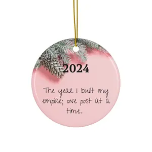 Ceramic Ornament, The Year I Built 2024