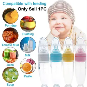 Silicone Baby's Feeding Spoon, Baby Bottle Spoon, Safe & Durable Design Drinking Feeding Supplies, Easy-To-Clean Surface, Perfect for Feeding Infants & Toddlers