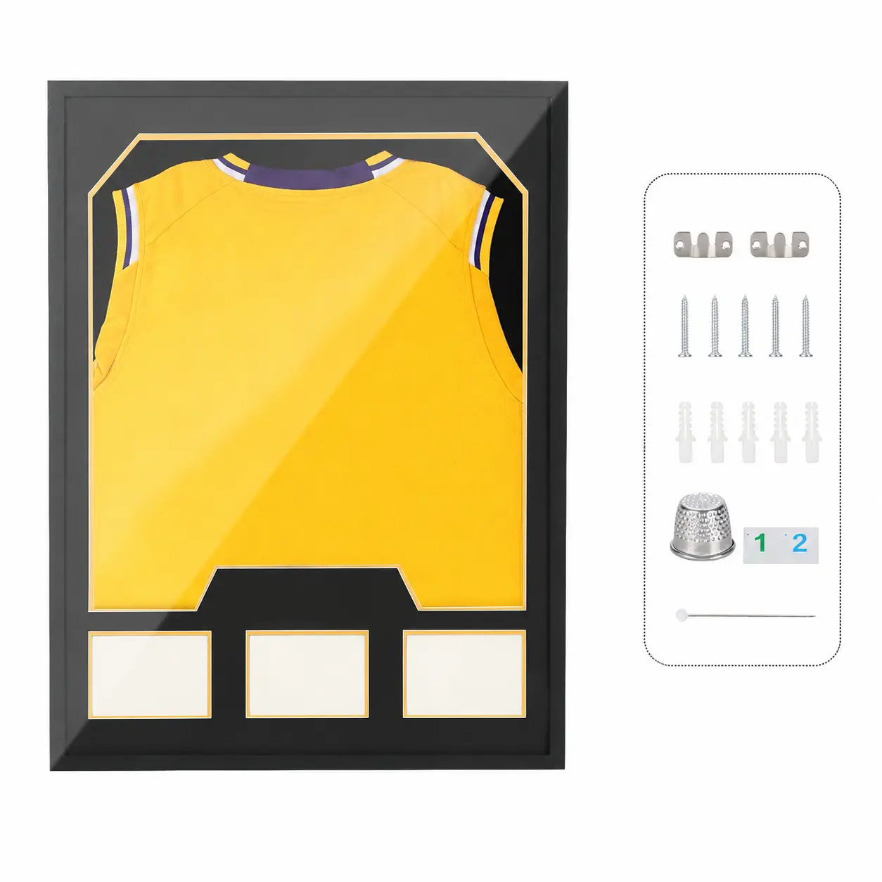 Single Traditional Rectangle Acrylic Sports Jersey Shadow Box - Sleek Home Decor Photo Frame for Sports Fans, Baseball & Softball Memorabilia, T-Shirts to Boost Team Spirit