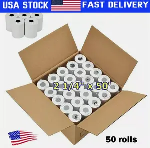 50 Rolls 2 1/4" x 50' Thermal Receipt Paper POS Cash Register Vx680 Fast Ship US