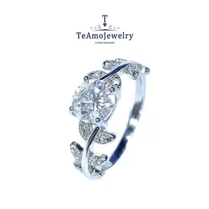 【Buy 1 get 1 Bracelet】【RM-217】Laurel Goddess Silver 925 Moissanite Ring, Plum blossom cutting, Fashion Accessories for Daily Wear Party Holiday, Unique and Elegant Design Gift Jewelry For Girlfriend