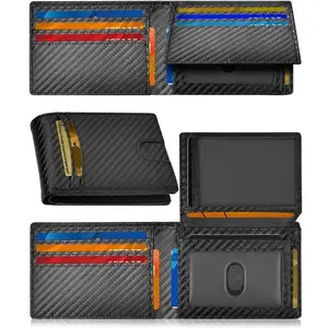 Fathers Day Wallet Gifts for Dad Men - Birthday Day Gift for Him Husband Boyfriend from Son Daughter Kids, Stocking Stuffer RFID Blocking Thin Slim Minimalist Leather Bifold Credit Card Holder