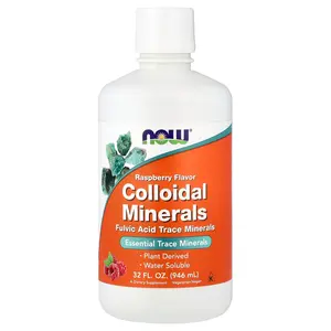 NOW Foods Colloidal Minerals, Raspberry, 32 fl oz (946 ml)