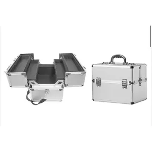 City Lights Extra Large Lockable Aluminum Tool Case, Silver