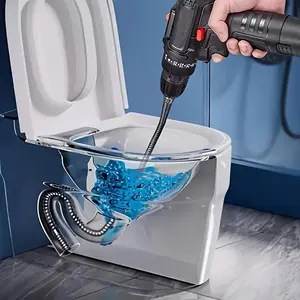 Stainless Steel Clog Remover for Sinks & Toilets - Quick-Dredging Technology with Air Fresh Feature, Prevents Damage to Pipes, Easy-to-Use Tool