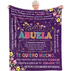 Abuela Gifts in Spanish,Abuelita Gifts,Regalos para Abuela,Grandma Christmas Birthday Gifts in Spanish,Abuela Gifts from Grandchildren,Best Gifts for Mimi Gigi Nana,Abuela Throw Blanket 60inx50in