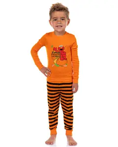 Sesame Street Toddler Boys' Halloween Elmo Cutest Pumpkin Patch 2 Piece Long Sleeve Pajama Set