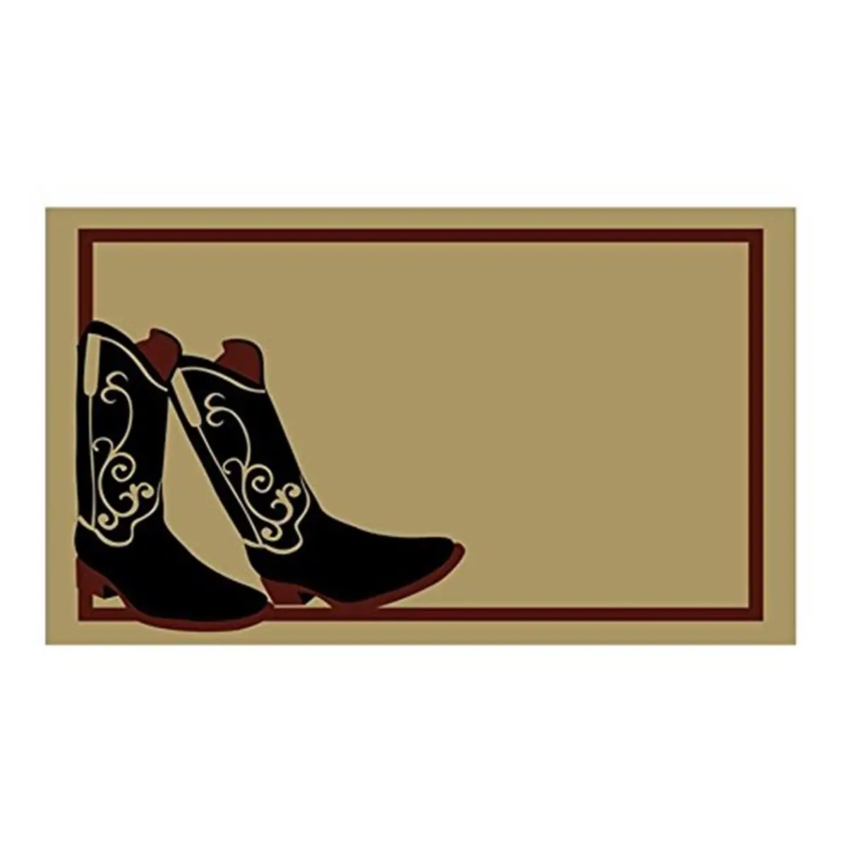 Geo Crafts Hand-Woven Coconut Fibers Doormat - 0.6" H x 18" W x 30" L, PVC-Backed, Biodegradable, Durable, Mildew-Resistant, All-Weather Grip Black Household Doormat