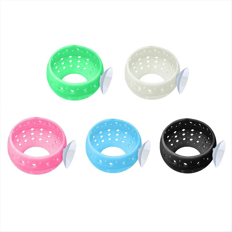 Fish Tank Accessory Small Hole Hollow Fish Cave Plastic Aquarium Decor with Suction Cup for Shrimp Fish Tank Pond Blue for Christmas New Year decorations