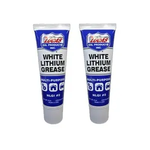 Lucas Oil 10533 White Lithium Grease - 8 Ounce Squeeze Tube, 2 Pack