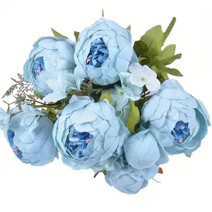 1pc 20 Inch Large Vintage Artificial Peonies  Peony  - Realistic Look, Easy to Care, Long-Lasting, Perfect for Wedding, Bridal, Home Office Decor, Floral Centerpiece Arrangement, Garden Party Decoration, Fabric Material