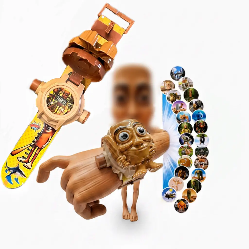 Tung Tung Tung Sahur Kids Digital Watch with 24 Images Projection, Italian Brainrot Cartoon Toy Watch for boyfriend, Back to School Classroom Prizes, Birthday Gifts for Boys Girls,Party Supplies Accessory