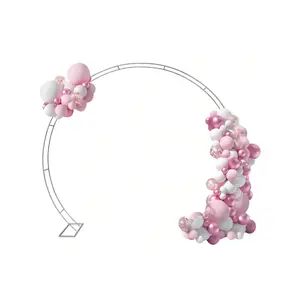 Maximum discount  Round Backdrop Stand Circle Balloon Flower Arch Frame For Wedding Anniversary Birthday Party Valentine Baby Shower Decorations 2.75*2.4M