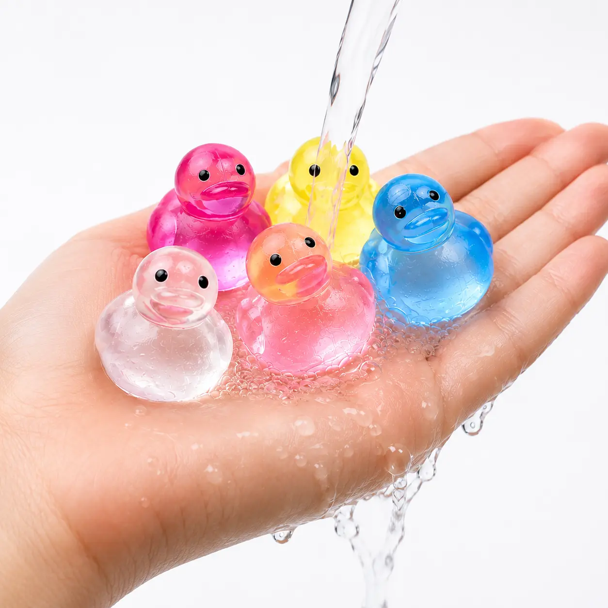 6 Mini Squishy Ducks