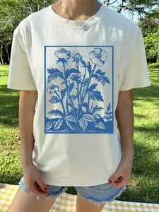 Giftifymama Vintage Wildflowers Graphic Nursing T-shirt