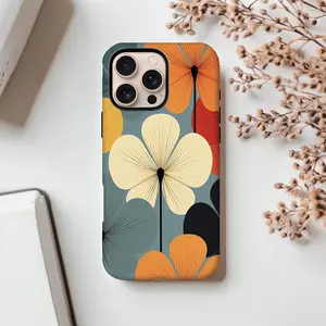 This new protective case features a unique and creative floral design. It's a durable 2-in-1 case suitable for iPhone 17/16/15/14/13/12/11 Pro Max/Plus/Pro, and Galaxy S25/S24/S23 Ultra. A perfect Valentine's Day or birthday gift.