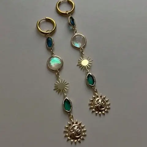 Vintage Luxury Moon Sun Earrings Set for Women, Perfect for Any Occasion, Ideal Gift for Loved Ones, Elegant Jewelry Accessories, High Quality Non Tarnish Anti Tarnish Earrings
