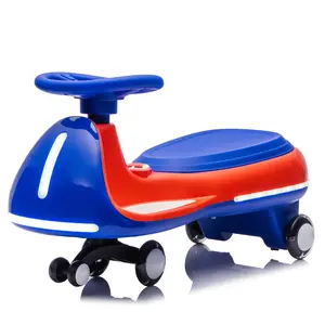 12V Kids ride on Electric Wiggle Car W/2-in-1 Smart Design,Controllable LED Lights,Flashing PU Wheels&Wide front auxiliary wheels,Triangular Stability Frame,5MPH Max Speed,Bluetooth Music,for Kids 3-8