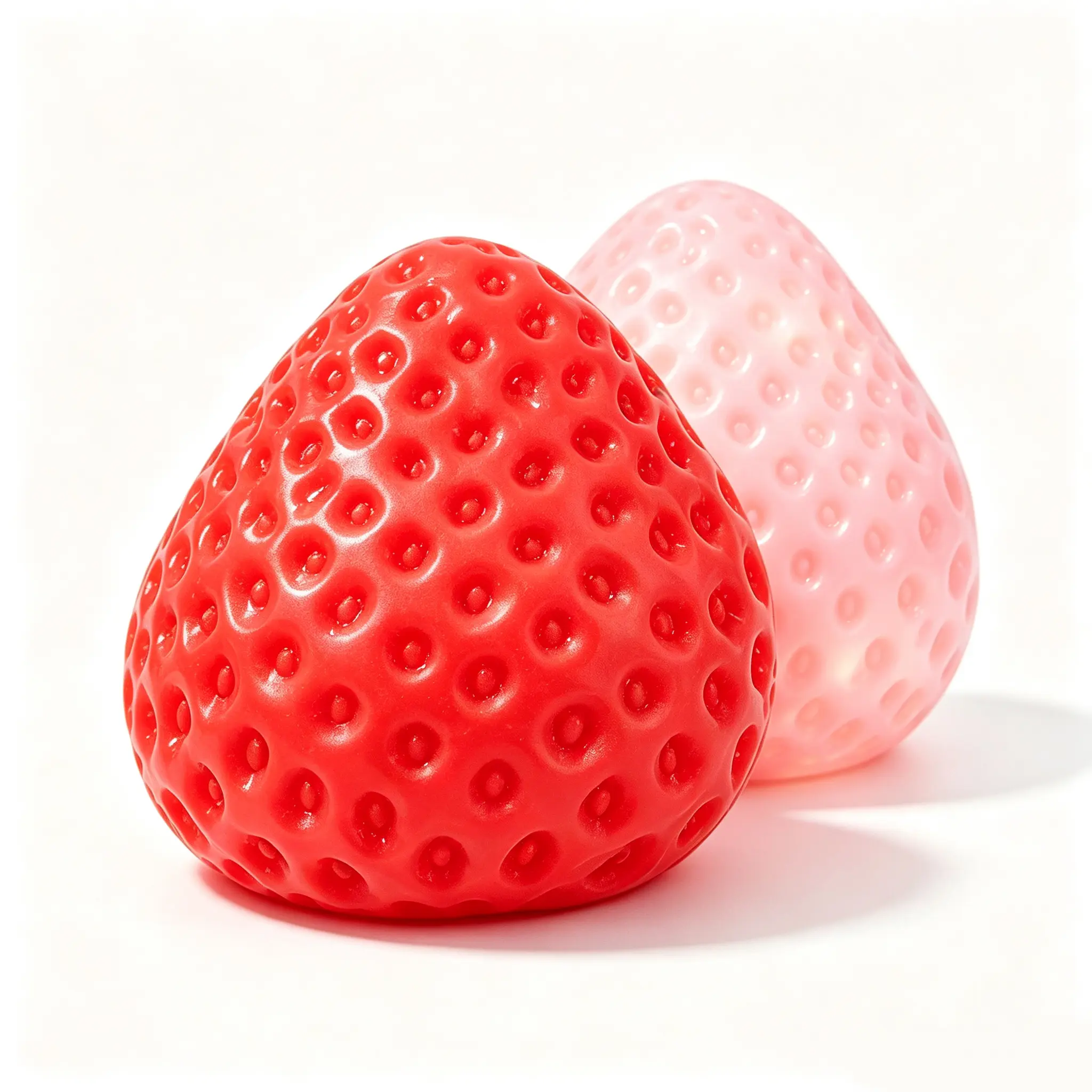 Handmade Jumbo Transparent Taba Strawberry Silicone Squishies Toy - No Rebound Red Strawberry Sauce Soft Stress Relief Squeeze Toy, Unisex Birthday Party Favor Gift, Squishies Toys, Jumbo Squishy