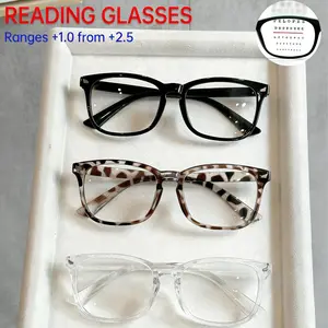 Classic Unisex Reading Glasses Set of 3 for Elderly Readers Ideal for Newspaper Mobile Phone TV Viewing Ranges +1.0 to +2.5