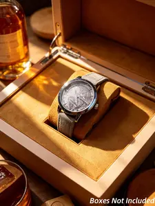 Luxury Business Watch with Meteorite Dial, Classic Round Dial, Analog Watch, Mechanical Movement, Automatic Winding, Comfortable Leather Strap, Waterproof, Gift Box Included, Business Fashion Watches