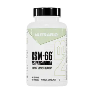NutraBio Ashwagandha KSM-66 600mg | 60 capsules | Root Extract Supplement | Non-GMO, Gluten Free