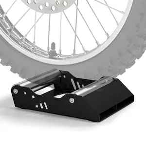 Motorcycle Wheel Cleaning Stand Universal Wheel Roller Stand for Tire Cleaning Chain Lubrication Heavy Duty Paddock Stand for Street Bike (Motorcycle < 700 LB Tire Width <260 mm)