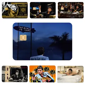 Scarface Credit Card Sticker, The World Is Your Premium Vinyl Cover for Film Lovers, Vintage Gangster Fan
