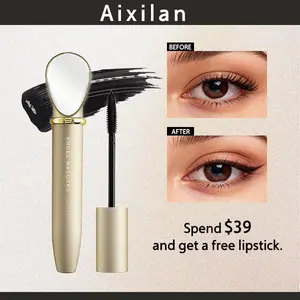 Aixilan Mirror Mascara Fine Long  Proof Buildable Volume Length for Bold Separated Lashes 24HR Cosmetic Makeup Waterproof Voluminous  metal mascara w and Thickening Lengthening Waterproof Mascara Instant Silk Fiber Lash Mascara lore  allash  paradise curl