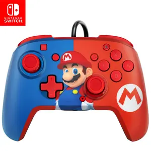 PDP Faceoff Deluxe Audio Wired Pro Controller for Nintendo Switch - Super Mario