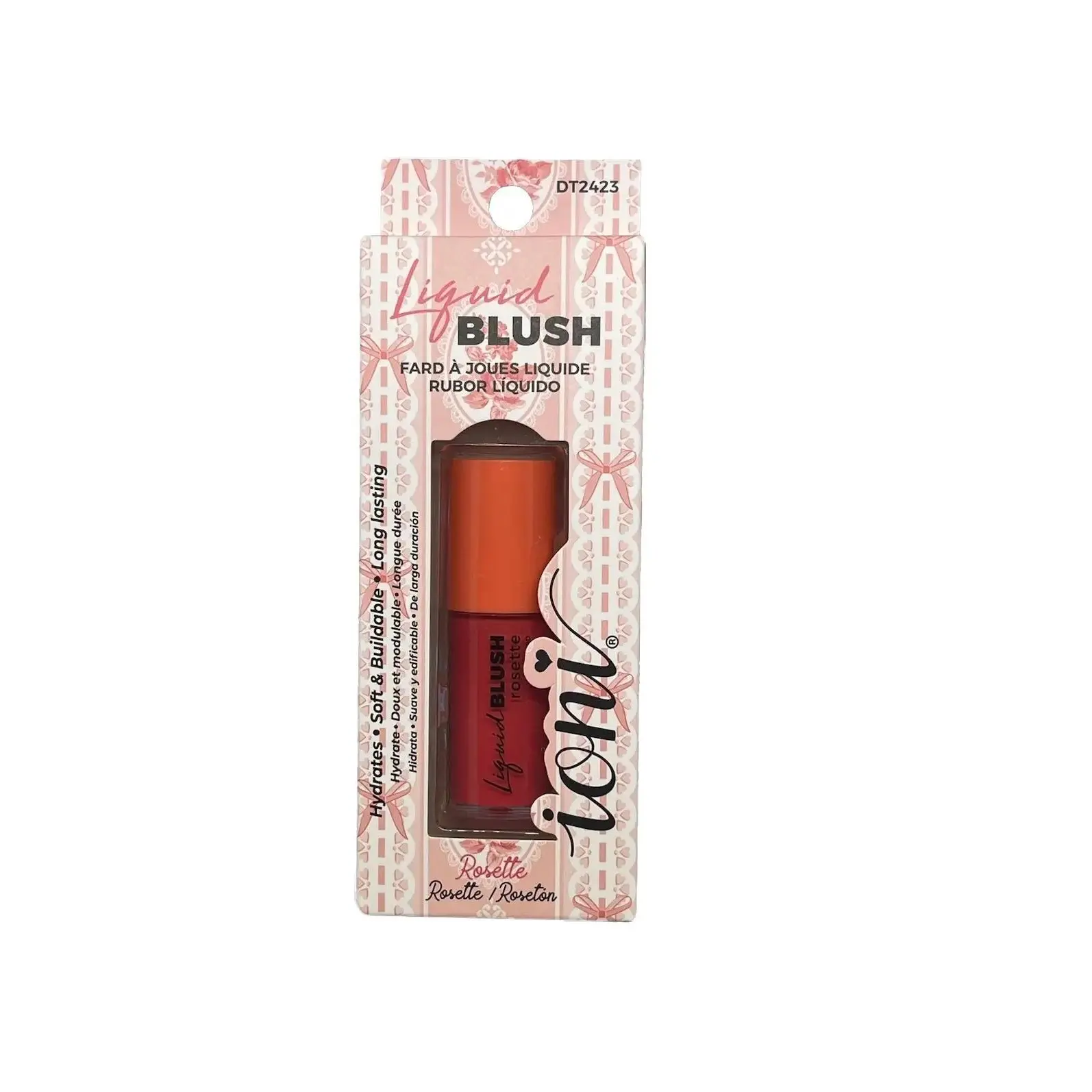 ioni Rosette Liquid Blush Long Lasting Buildable Cream Cheek Tint with High Pigment Color Weightless Blendable Formula for Natural Dewy Finish
