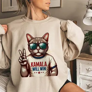 Kamala Will Win Shirt  Cute Cat Pet Lovers Election Campaign , Kamala Harris Lover ,  Harris Walz Gift