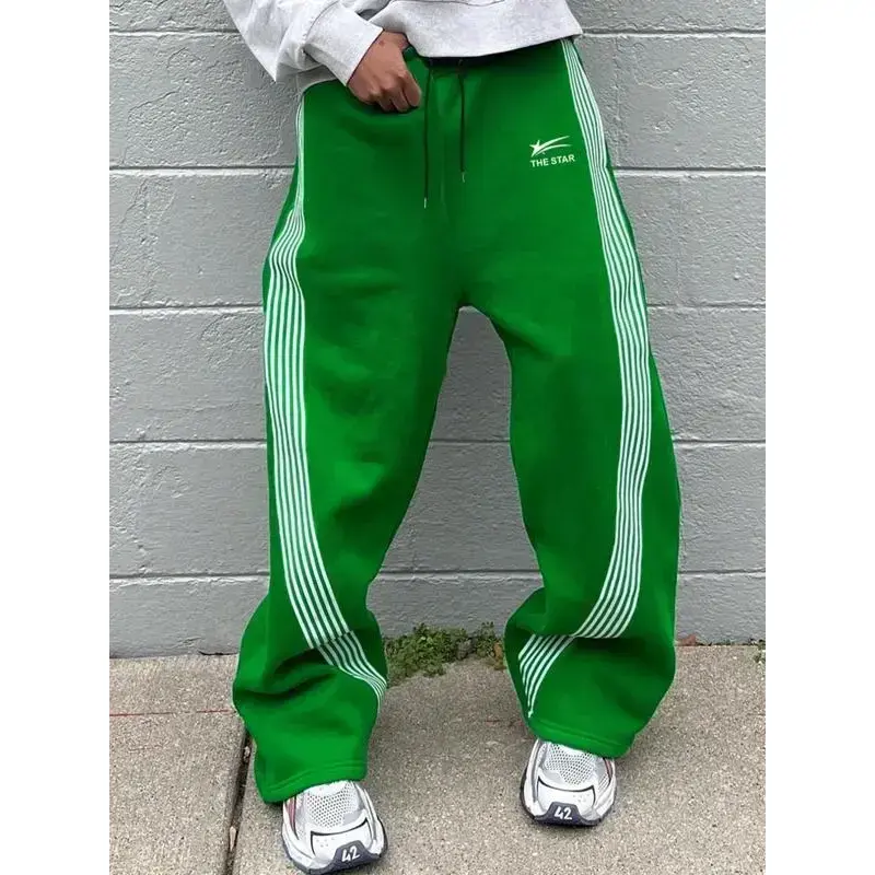 Men's Letter & Stars & Striped Print Drawstring Waist Sweatpants, Regular Fit Casual Street Elastic Waist Pants for Fall & Winter, Men's Trousers for Daily Wear, Sports Bottoms Men's Letter & Stars & Striped Print Drawstring Waist Sweatpants, Regular Fit Casual Street Elastic Waist Pants for Fall & Winter, Men's Trousers for Daily Wear, Sports Bottoms