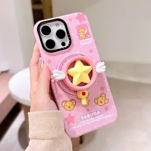 Silicone 3D Magic Wand Creative Phone Magnetic Stand, Extensible Foldable Phone Grip, Unique Design, Strong Stability, Ideal Gift
